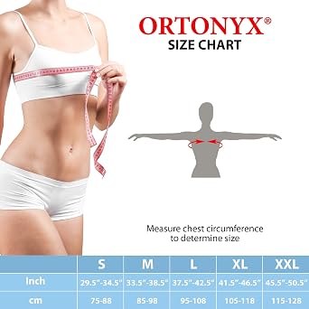 ORTONYX Sternum and Thorax Support Chest Brace Post Open Heart Surgery Sternum Fractures Rehabilitation / ACHB5255-S