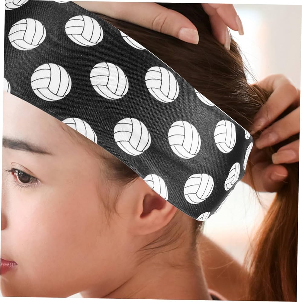 Amazon | HANABASS 2個排球デザインのスポーツヘッドバンド 吸汗