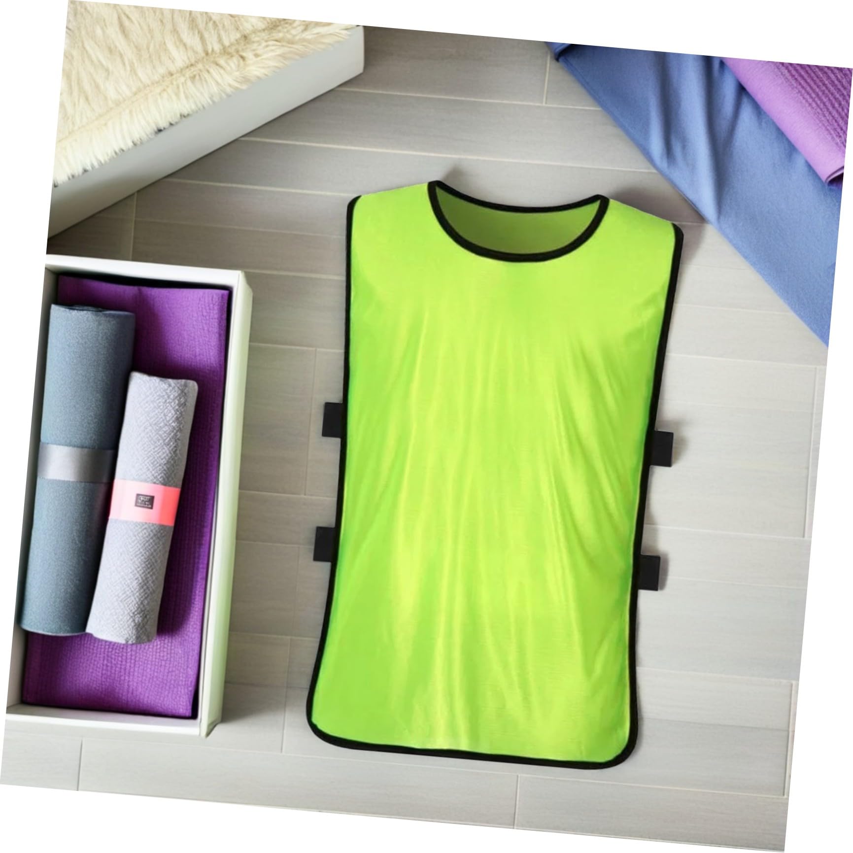GANAZONO Kinderweste 12 Stück Trainingsleibchen aus Polyester, Mesh