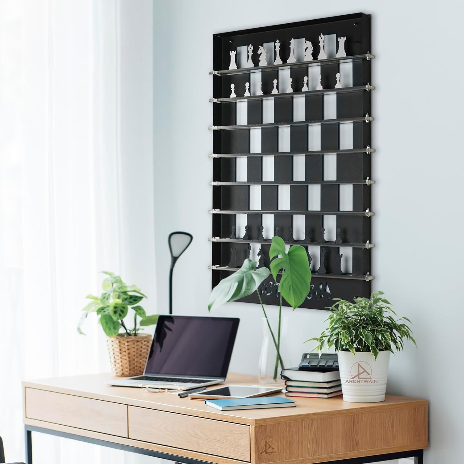 archtwain Wall Games, Unique Wall Decor, Extraordinary Gift, Wall Decor, Wall Art, Wall Game Board, Office Wall Art, Housewarming Gift (Chess)