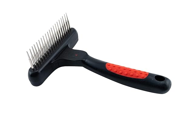 RYANS PET SUPPLIES Paw Brothers Magic Spring Undercoat Rake for Dogs Professional Grade Grooming Tool Stainless Steel Pins