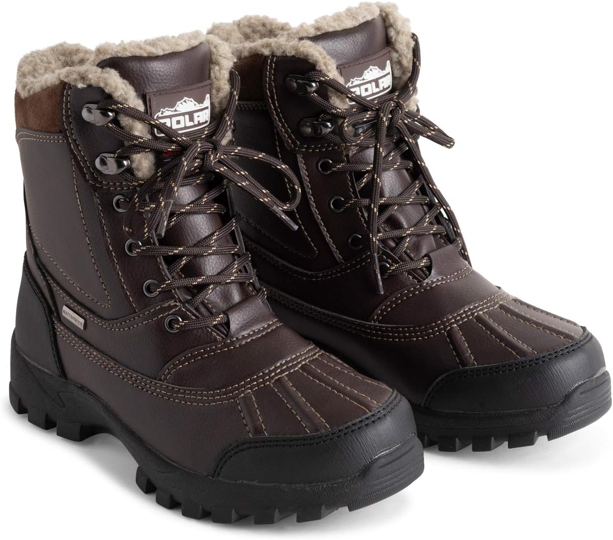 POLAR Mens Thinsulate Fully Lined Waterproof Deep Tread Durable Rubber Shell Thermal Winter Rain Snow Boots - Image 6