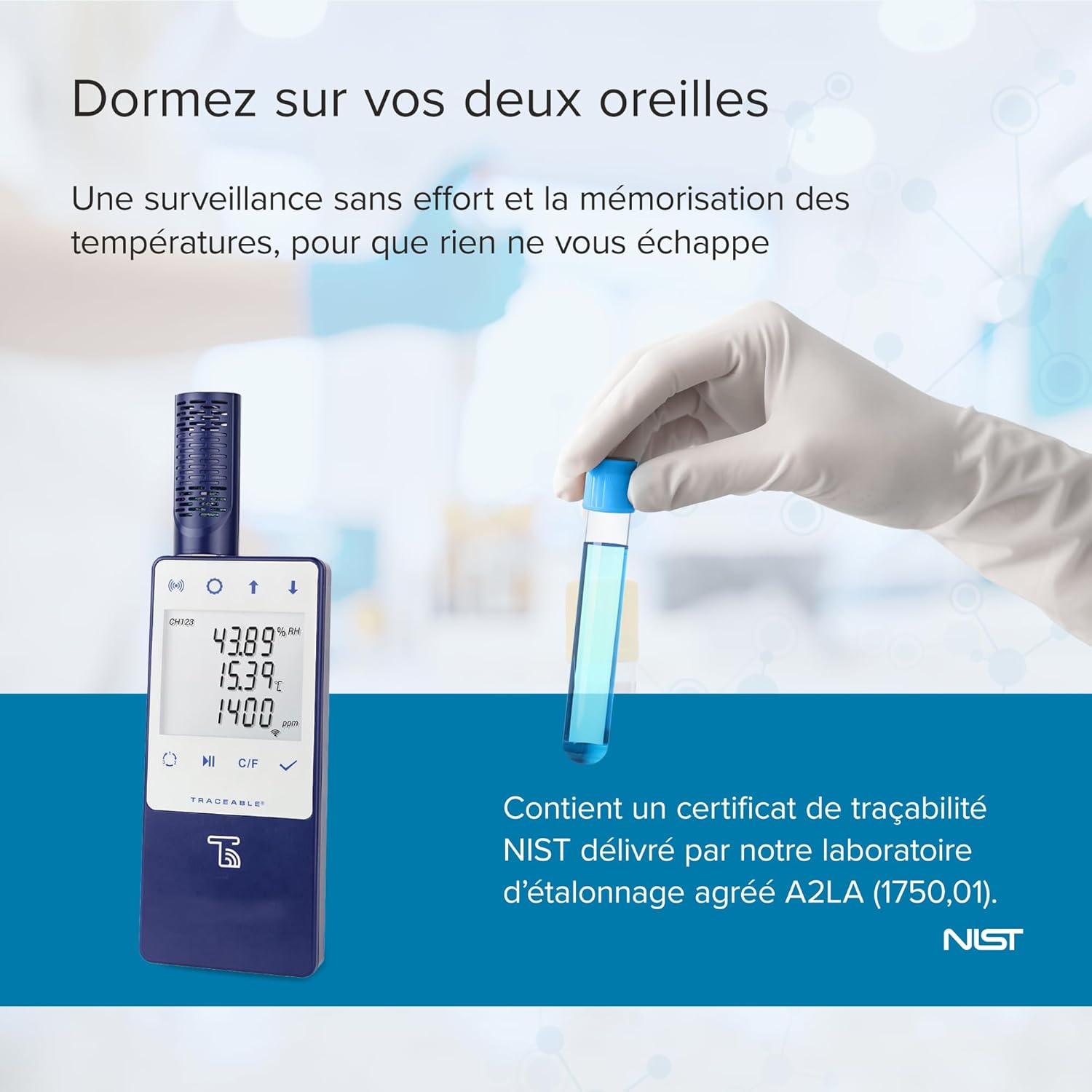 Traceable Ambient CO2/Temperature/Humidity Wi-Fi Data Logger Compatible with TraceableLIVE Cloud Service