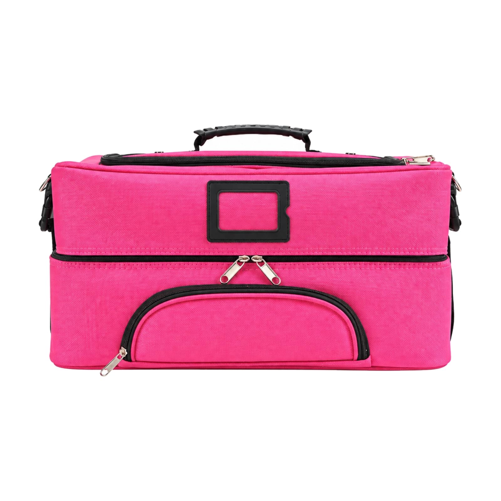 Almencla Borsa Cosmetica da con Multi Tasche Strutturato Beauty Case da Trousse Trucchi Organizer per Routine Quotidiana, Rosso