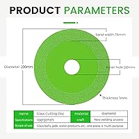 Vista 2 de dophee Disco de corte de vidrio, ruedas de corte de diamante ultrafinas de 4 pulgadas para amoladora angular, rueda de hoja de sierra de diamante
