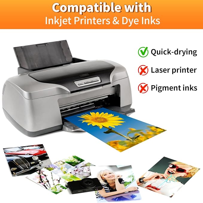 Papel fotográfico glossy 4x6 pulgadas 160 hojas miniatura 4