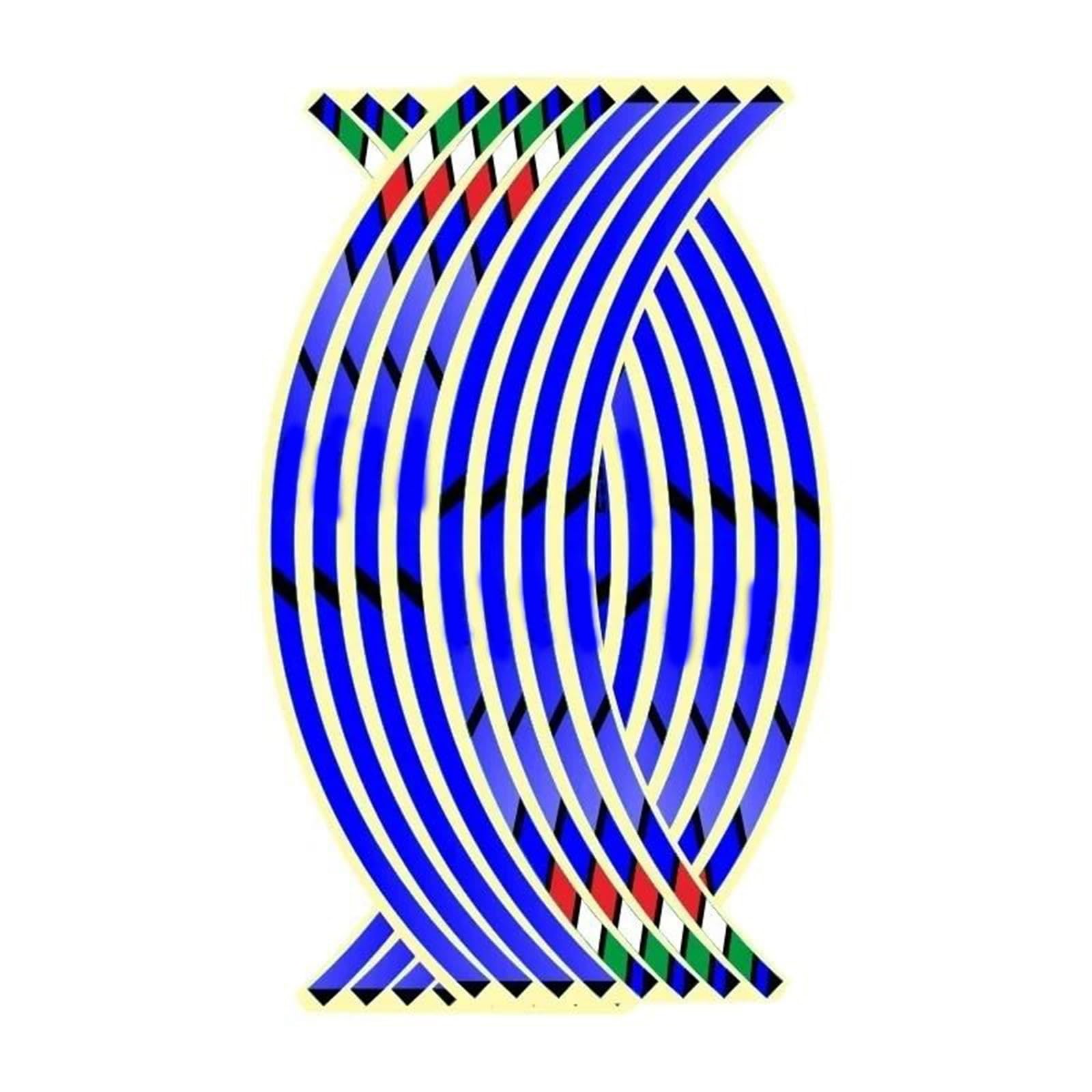 Decorative Stickers for R17 and R18 Inch Universal Motorcycle Reflective Waterproof Wheel Decorative Accessories Hub Sticker(Blue)