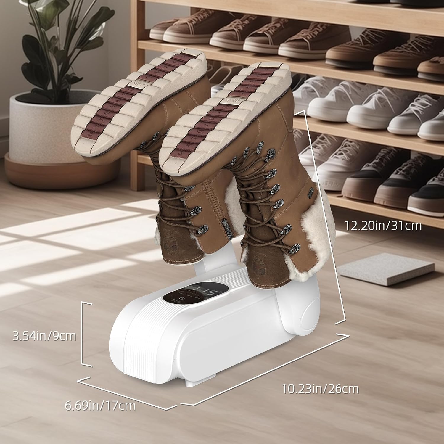 Portable Shoes Boots Dryer ,Versatile Footwear Warmer for Home Use, Efficient Drying Adjustable Design, Perfect for Different Types of Footwear, Easy Storage.