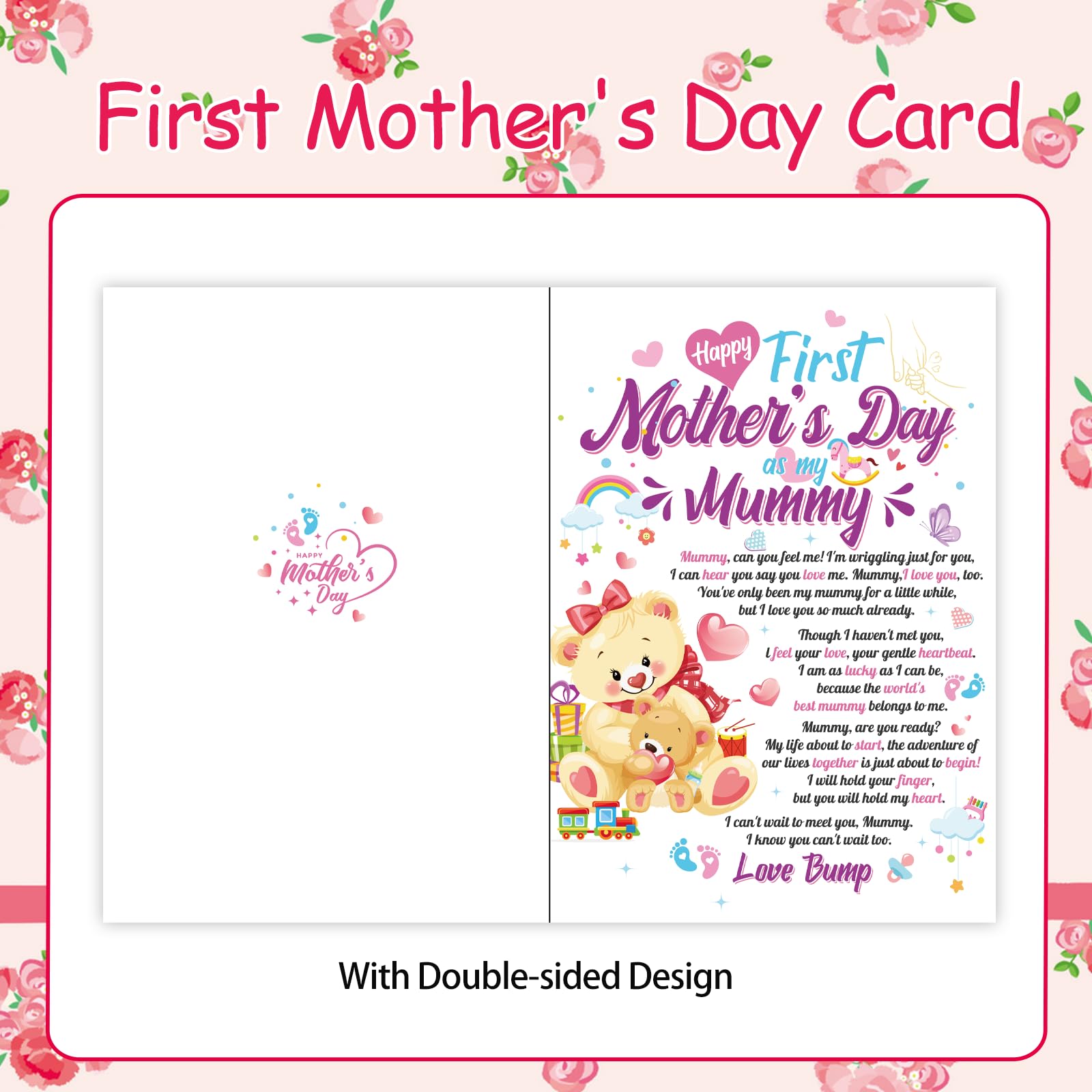 HOWAF First Mothers Day Card, Happy Mother's Day Card Mothers Day Cards for Mum First Mother's Day Card, Mothers Day Keyring - Image 3