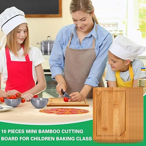 Miniatura 4 de Yinkin 10 piezas de mini tableros de charcutería de boda para cortar a granel, tablero de aperitivo de bambú, despedida de soltera, regalos de