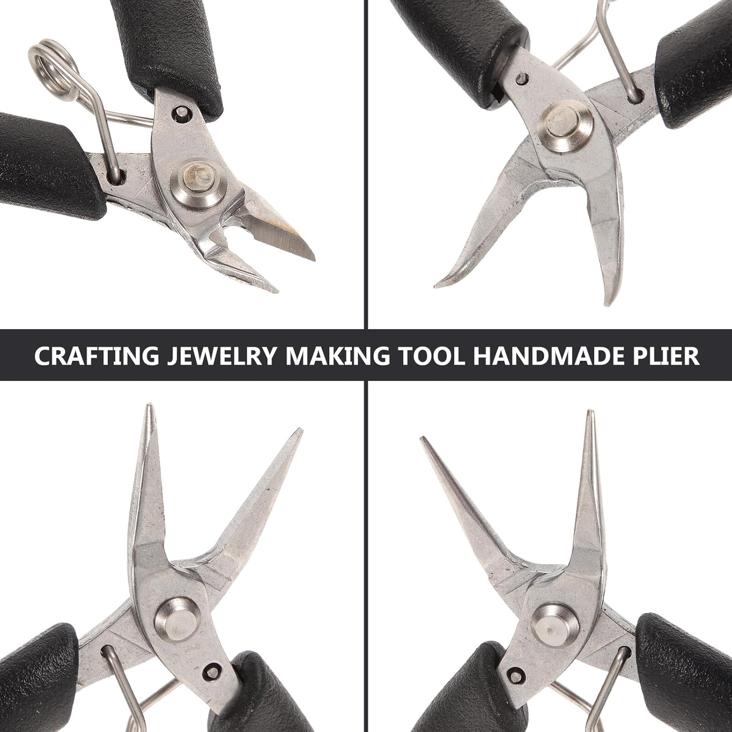 4 Piece Jewelry Pliers Set for DIY Crafts and Loop Forming