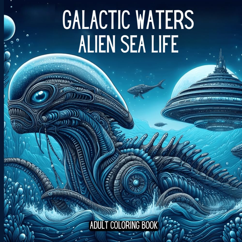 Galactic Waters Alien Sea Life: Adult Coloring Book