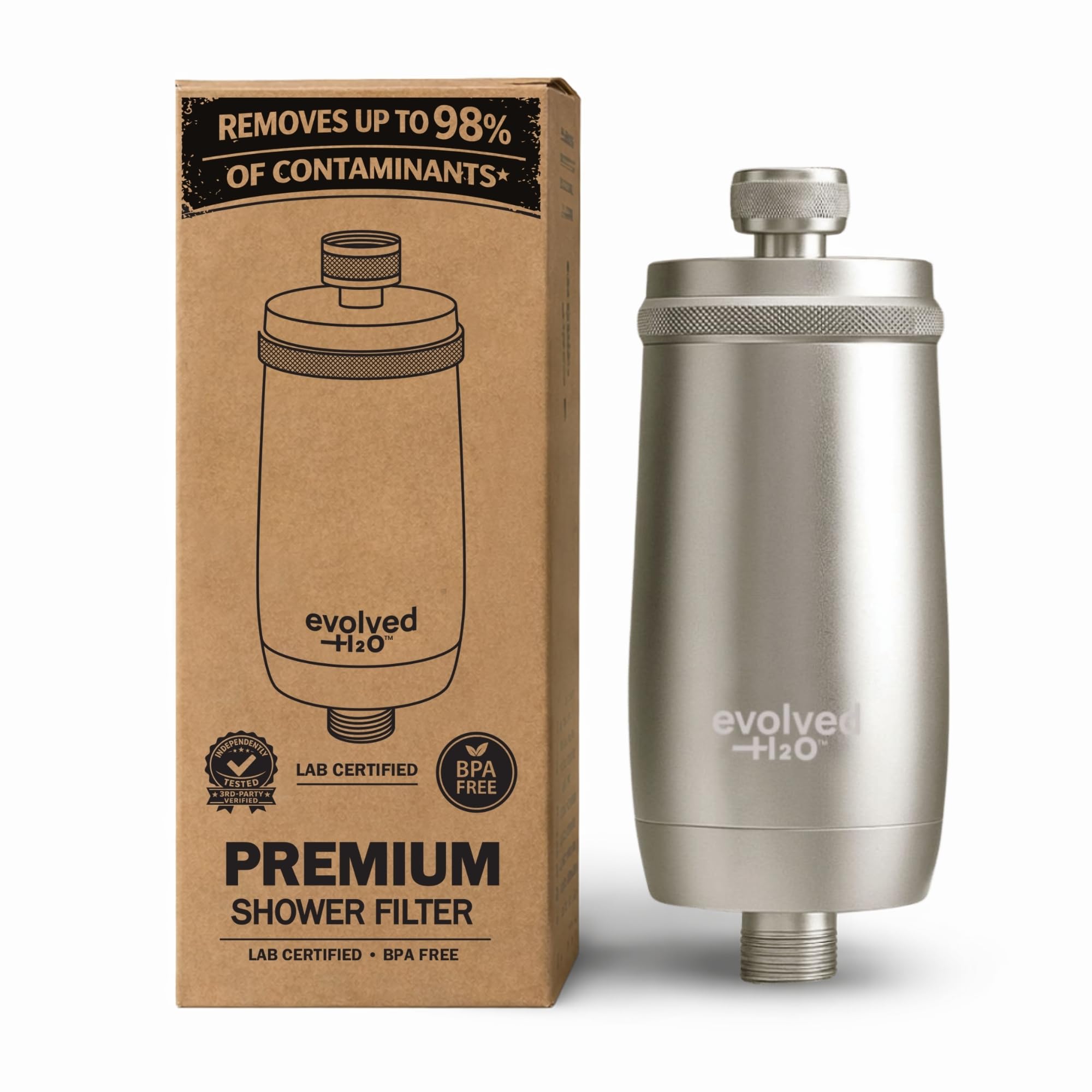 Evolved H2O™ Advanced Shower Filter with Handheld Option
