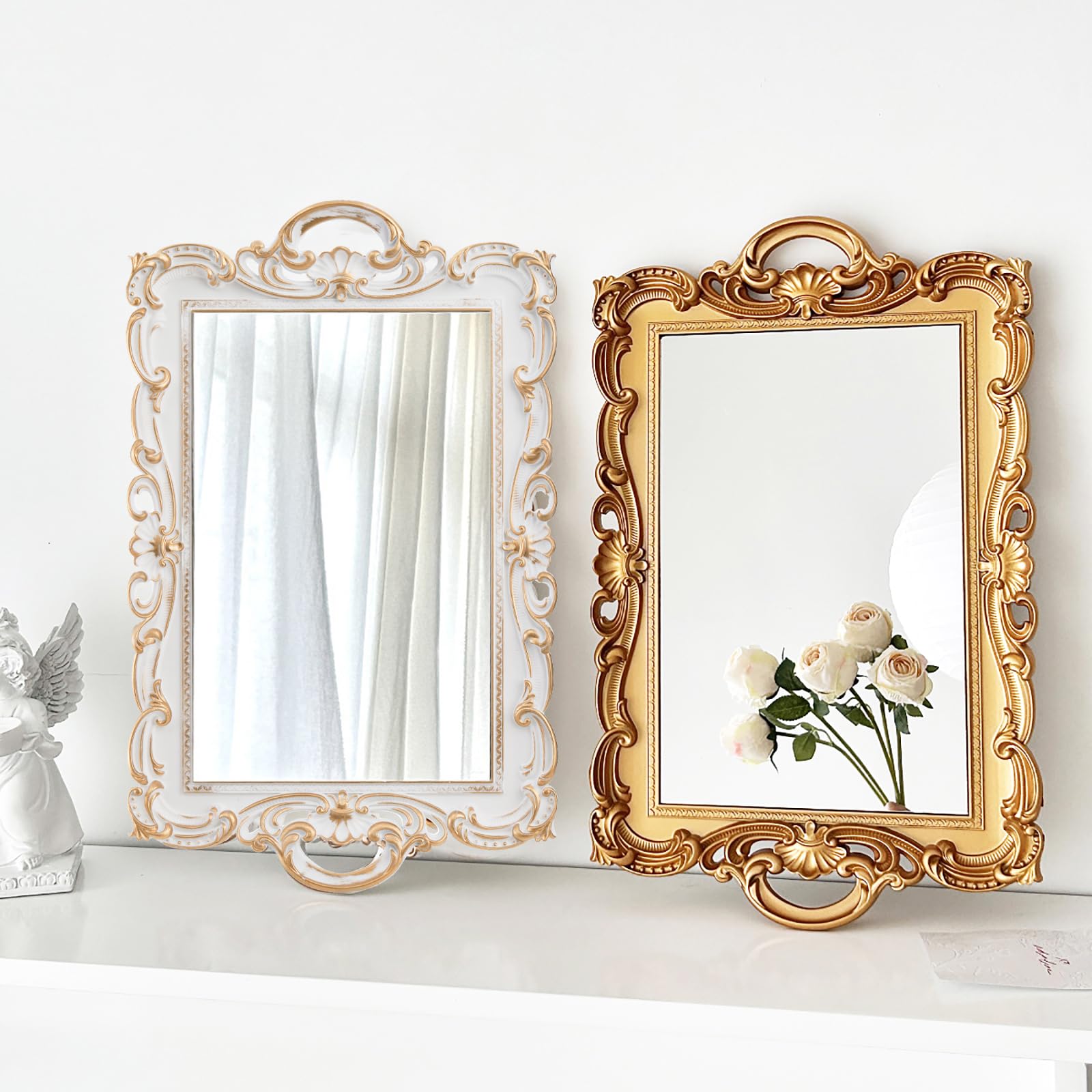 Amazon.com: Frcctre Set of 3 Decorative Mirror Tray
