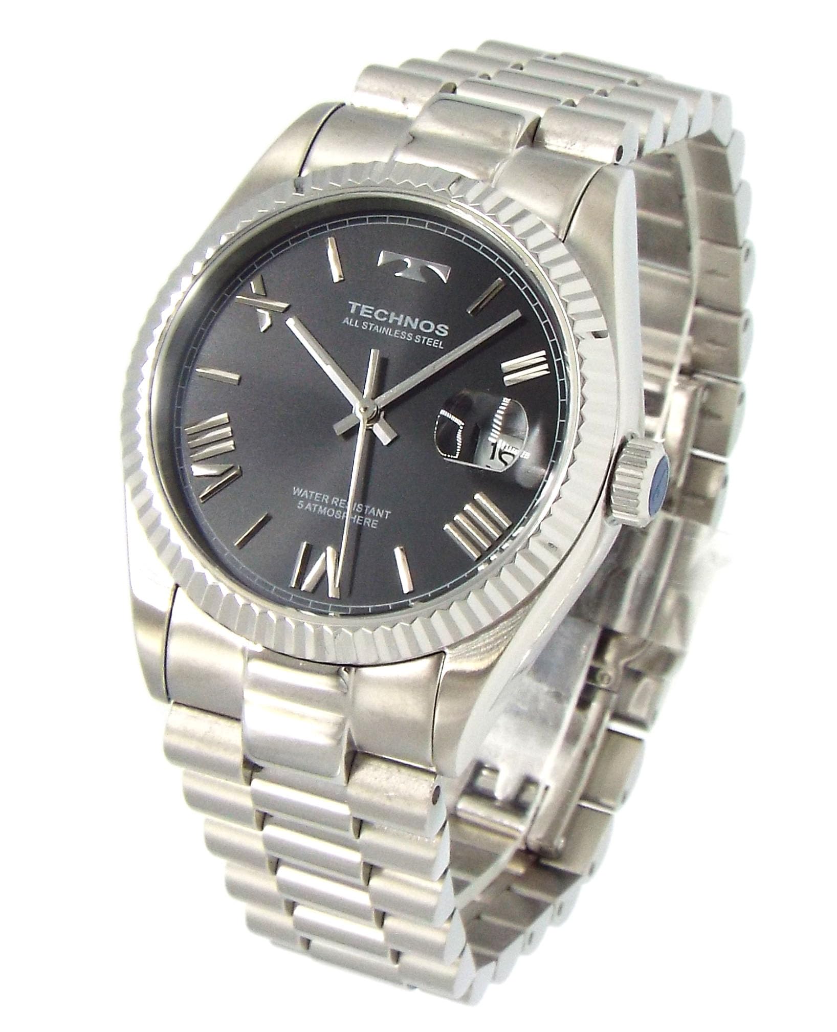 TECHNOS MEN'S watch テクノス メンズ ウォッチ ステンレス ブラック TASM921ASB [並行輸入品]