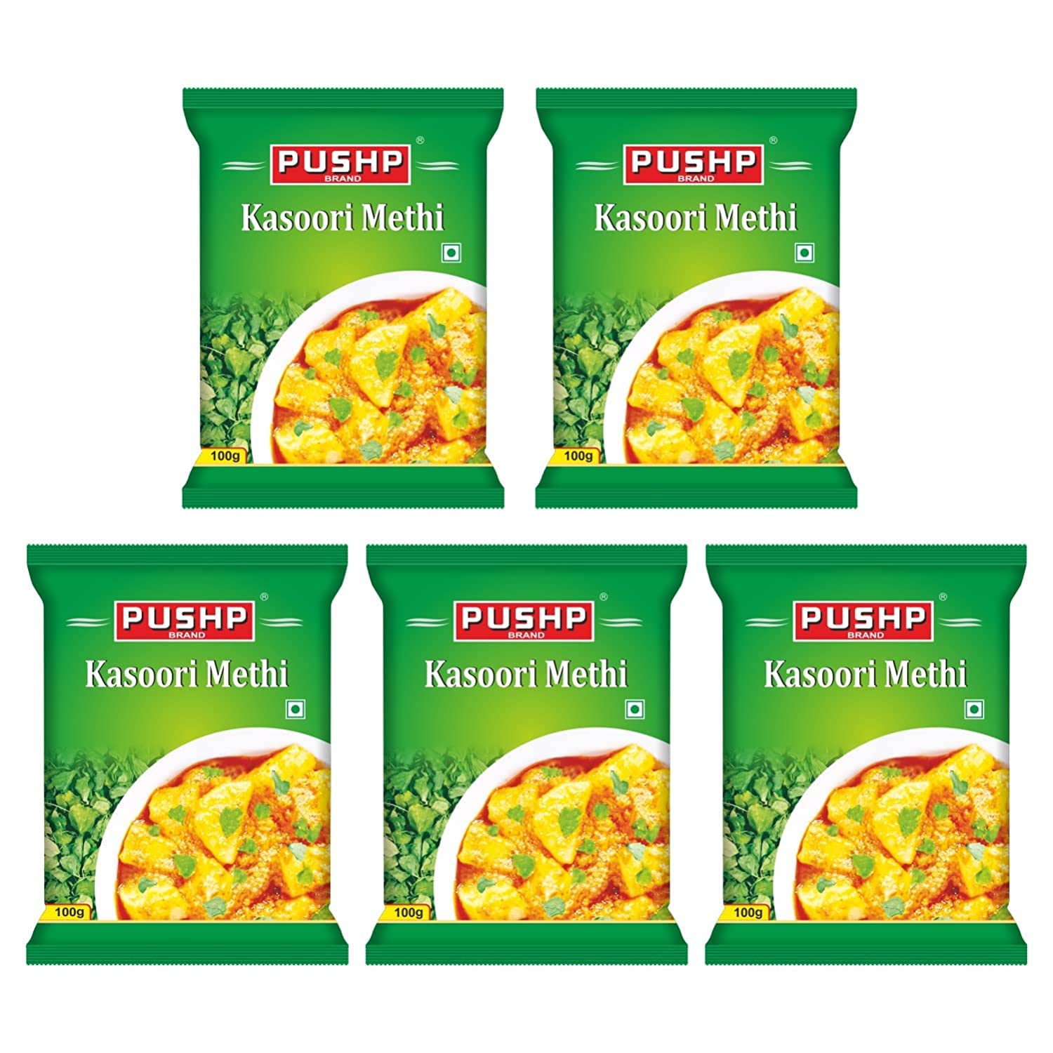 Pushp Brand Kasoori Methi Pouch (100g pack) (Pack of 5) (B09KM6KVNX) Amazon Price History, Amazon Price Tracker