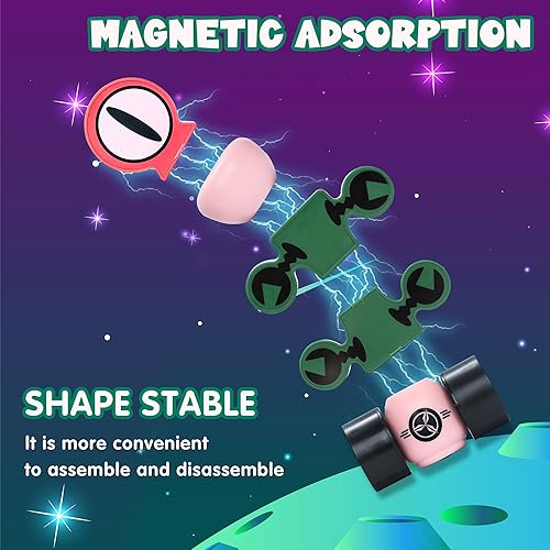 Miniatura 3 de Imanes Robot Transformar Juguetes - para niños de 3, 4, 5, 6, 7 años, juguetes de transformación, planeta, bloques de construcción magnéticos