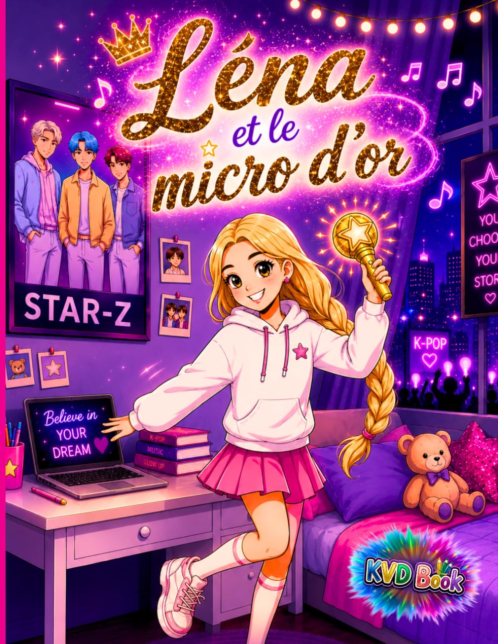 Léna et le Micro d’Or - Deviens l’alliée de l’héroïne K-pop !: Une histoire interactive ou tu devras aider Léna dans son aventure Kpop magique ! 5 ans et +