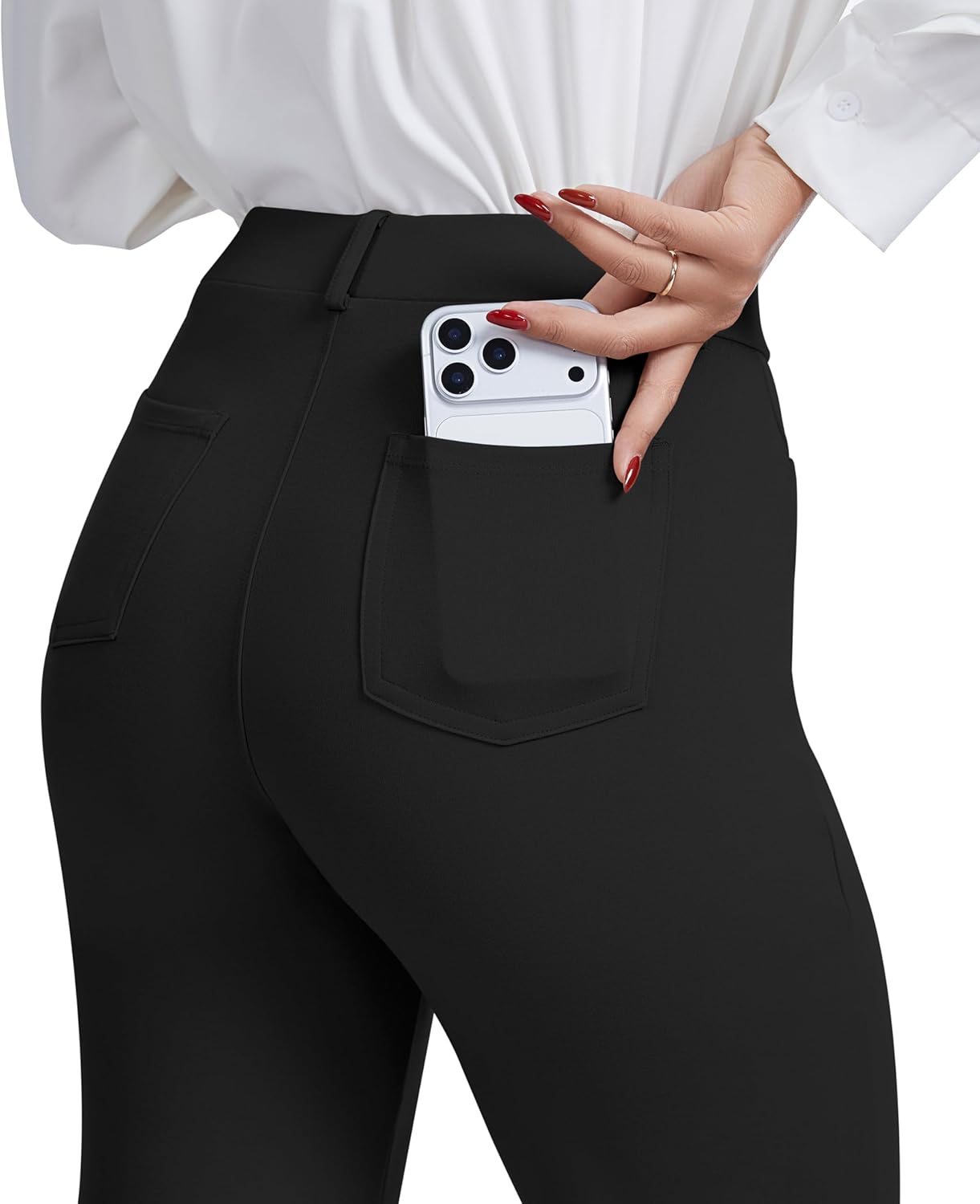 VIMPEP Women’s Classic Yoga Dress Pants Stretchy Soft Feeling Work Yoga Slacks for Business Office Casual with 4 Pockets 308 - Image 3