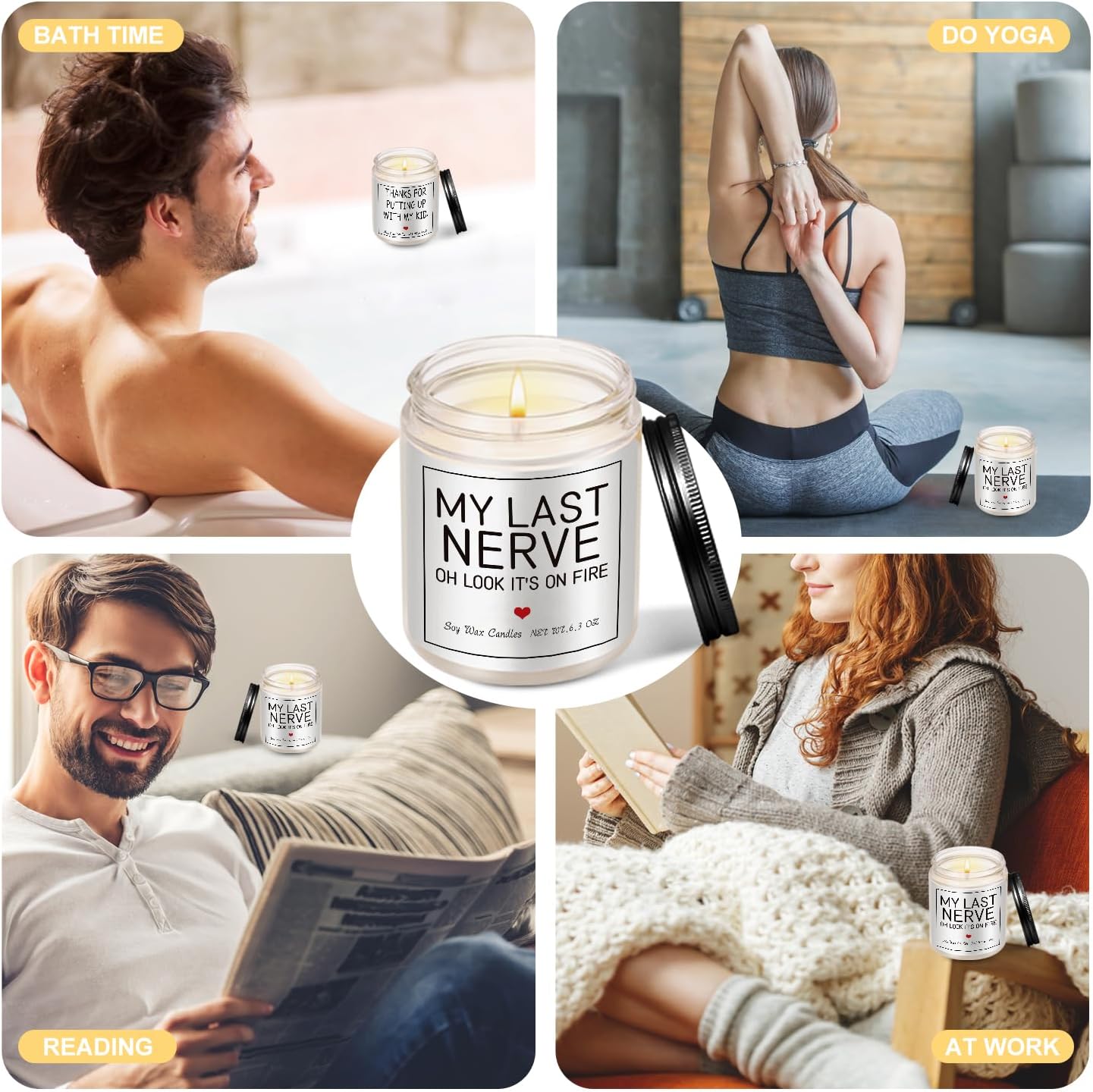Birthday Gifts for Women Men, Uqniue Funny Gift Candle - My Last Nerve Candle - Unique Gifts for Women, Men, Mom, BFF, Best Friends 6.3oz - Image 7