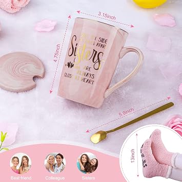 Sister Birthday Gifts, Sister Gifts from Sisters Brothers, 14oz Ceramic Mug