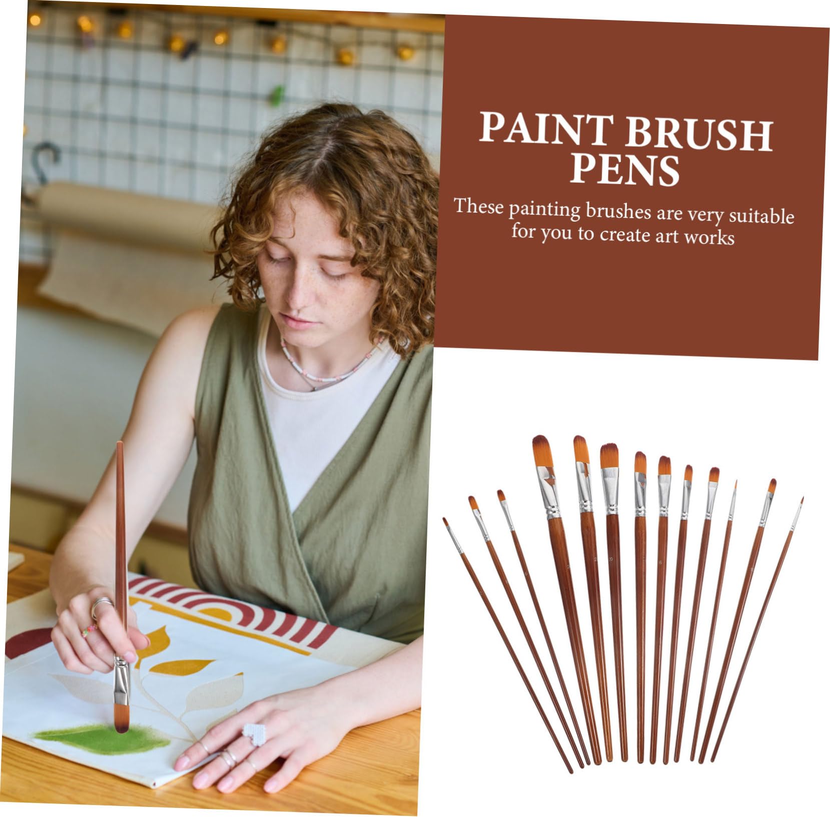SHINEOFI 26piezas Pinceles De Pintura De Nylon De Doble Color para Acuarela y Óleo Kit De Pintura Profesional y Práctico para Artistas y Principiantes
