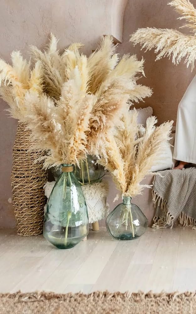 パンパスグラス 30本 Amazon|40インチ 30本の茎 天然乾燥パンパスグラス – 背が高く