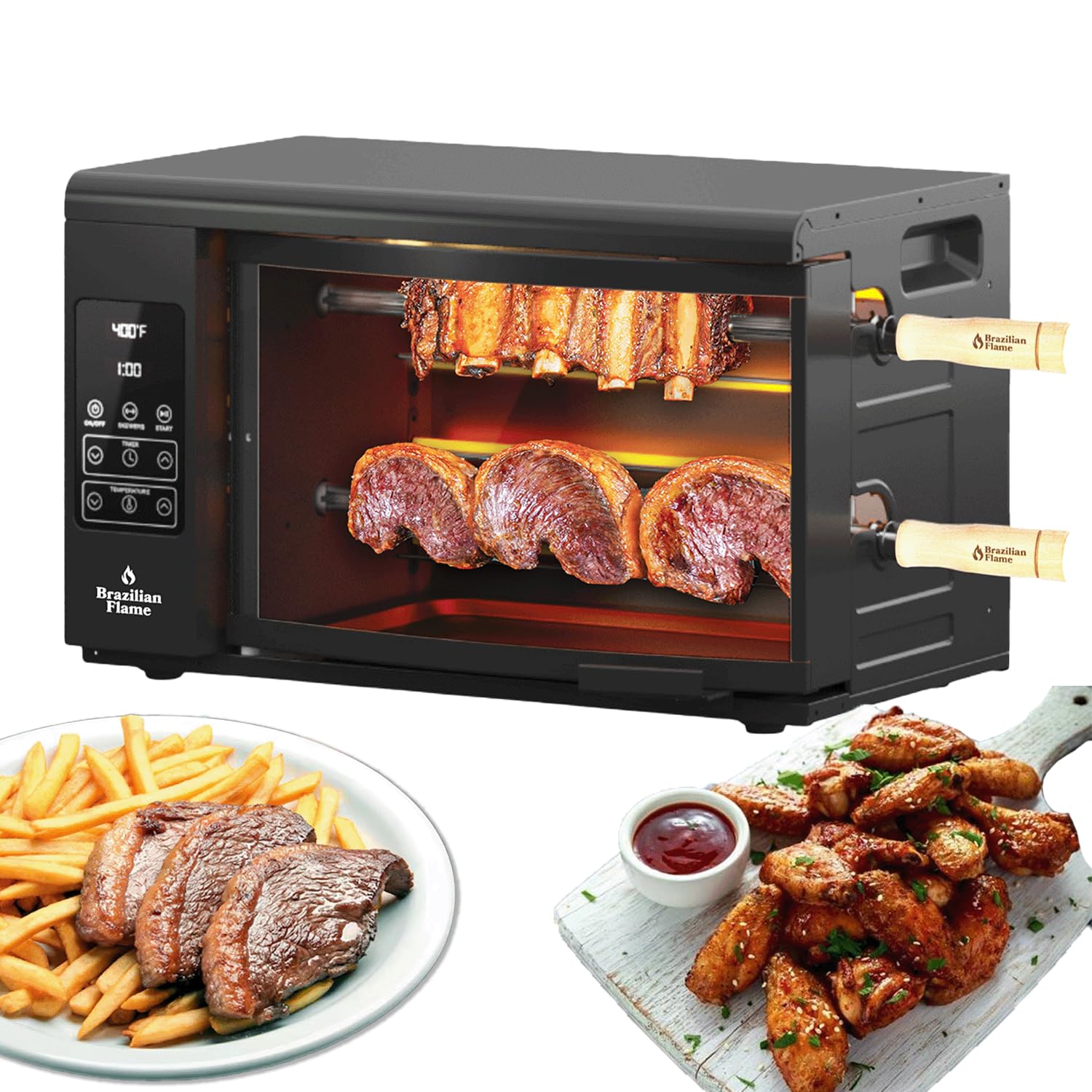 Amazon.com: Electric Rotisserie Oven Brazilian Flame VOLTA