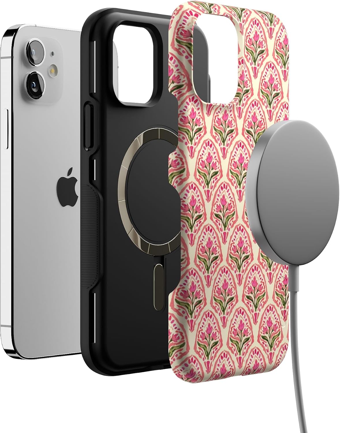 Casely iPhone 12/12 Pro Case | Tulip Tapestry | Jenna Palek x Casely | Bold Protective Design | Compatible with MagSafe