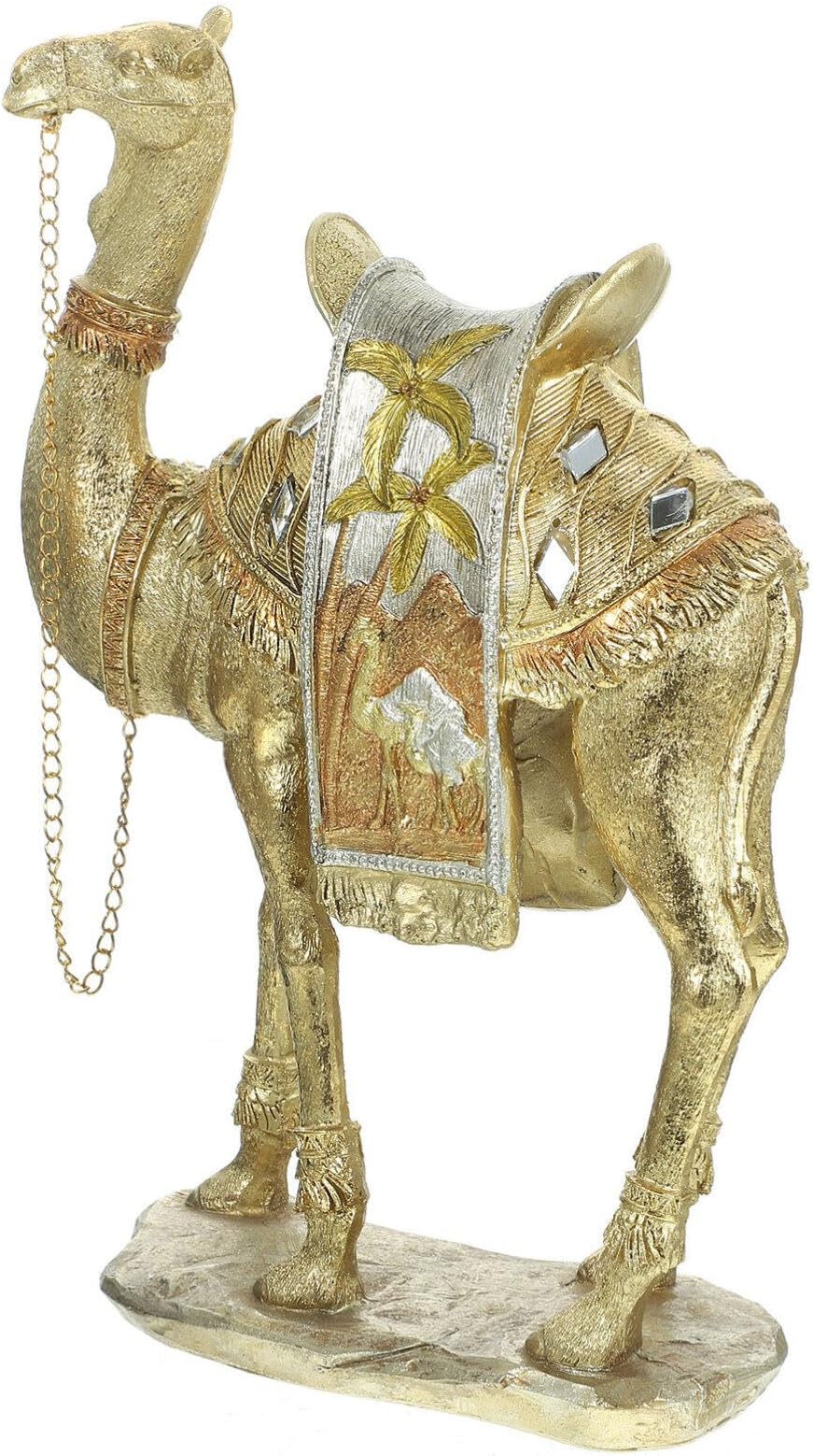 ABOOFAN Resin Camel Figurine Gold Desert Animal Figurines Small Statues Standing Camel Decor Ornament Office Home Desktop Decoration Picture 1