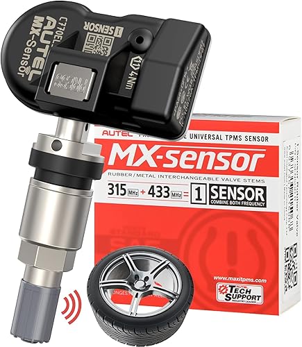 Autel Sensor TPMS 1 sensor, válvula de metal MX-Sensor 315 MHz + 433 MHz, programable universal especialmente diseñado para reemplazo de sensores