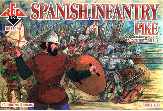 Redbox RB72098 Figures Spanish Infantry Spike, 16th Century, Set 3