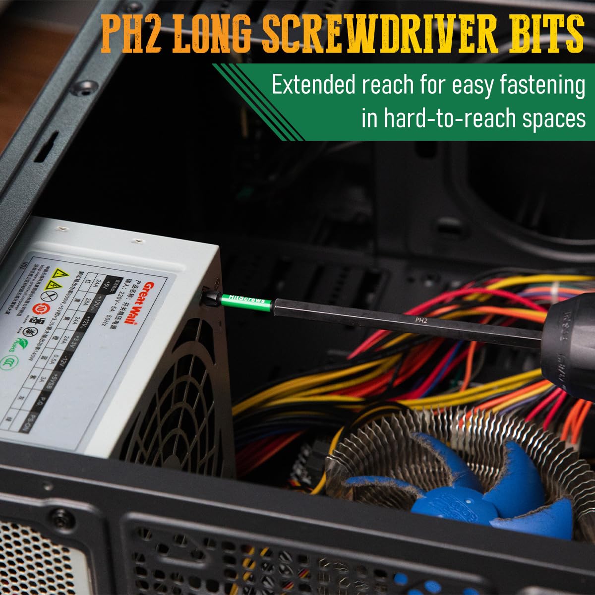20 sztuk końcówek udarowych Phillips #2, 2-calowe magnetyczne bity wkrętakowe, końcówki udarowe S2 Steel Ph2 do wkrętarki udarowej Ready & Home Repair