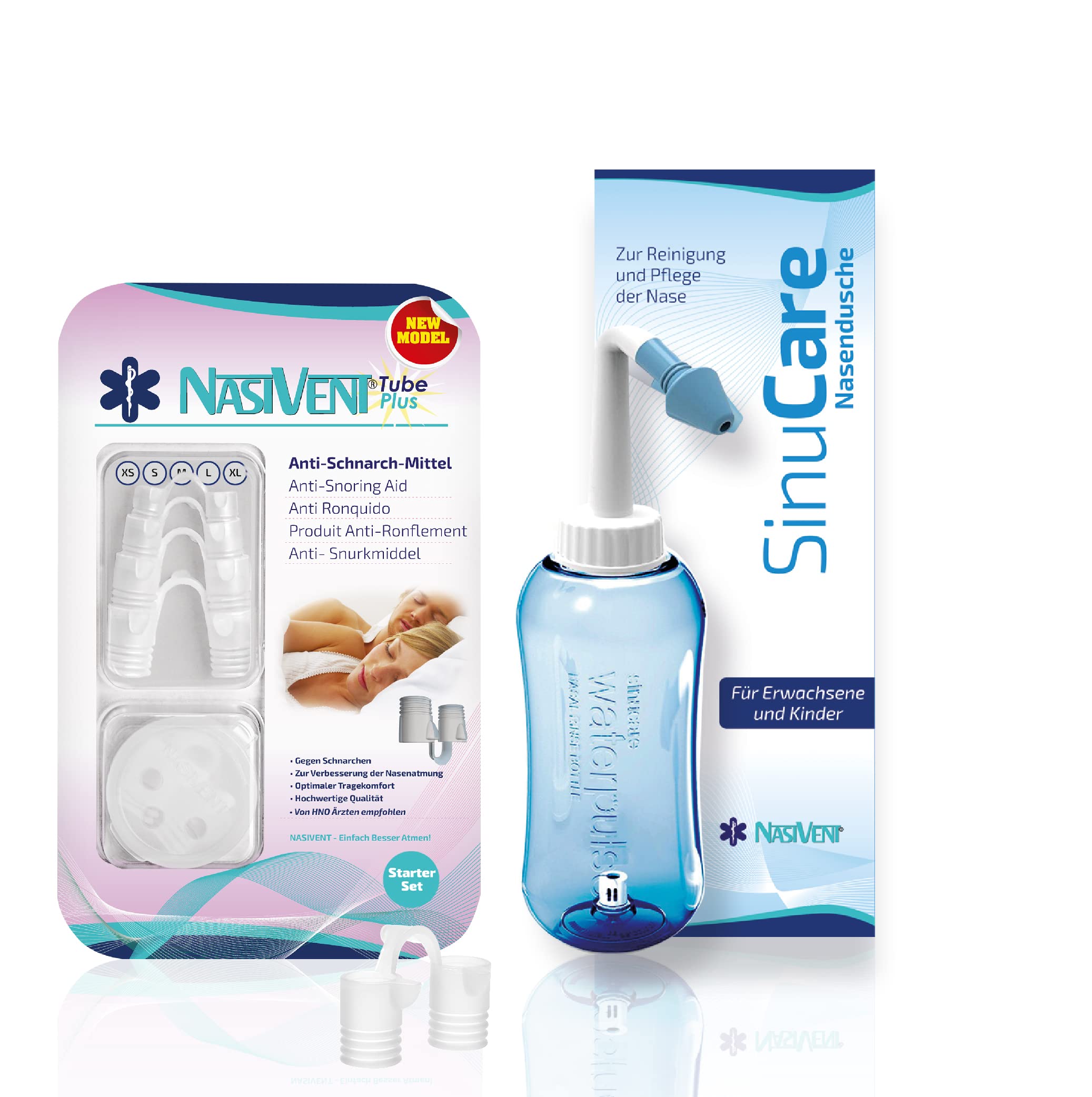 Nasivent 2 Tube Plus Starter Set and Sinucare Nasal Shower Set