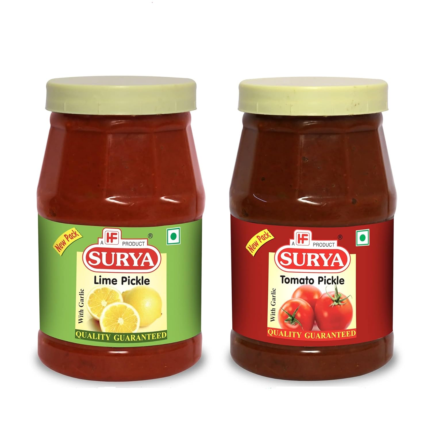Surya Combos Mango Pickle 500g + Lime Pickle 500g (Pack of 2