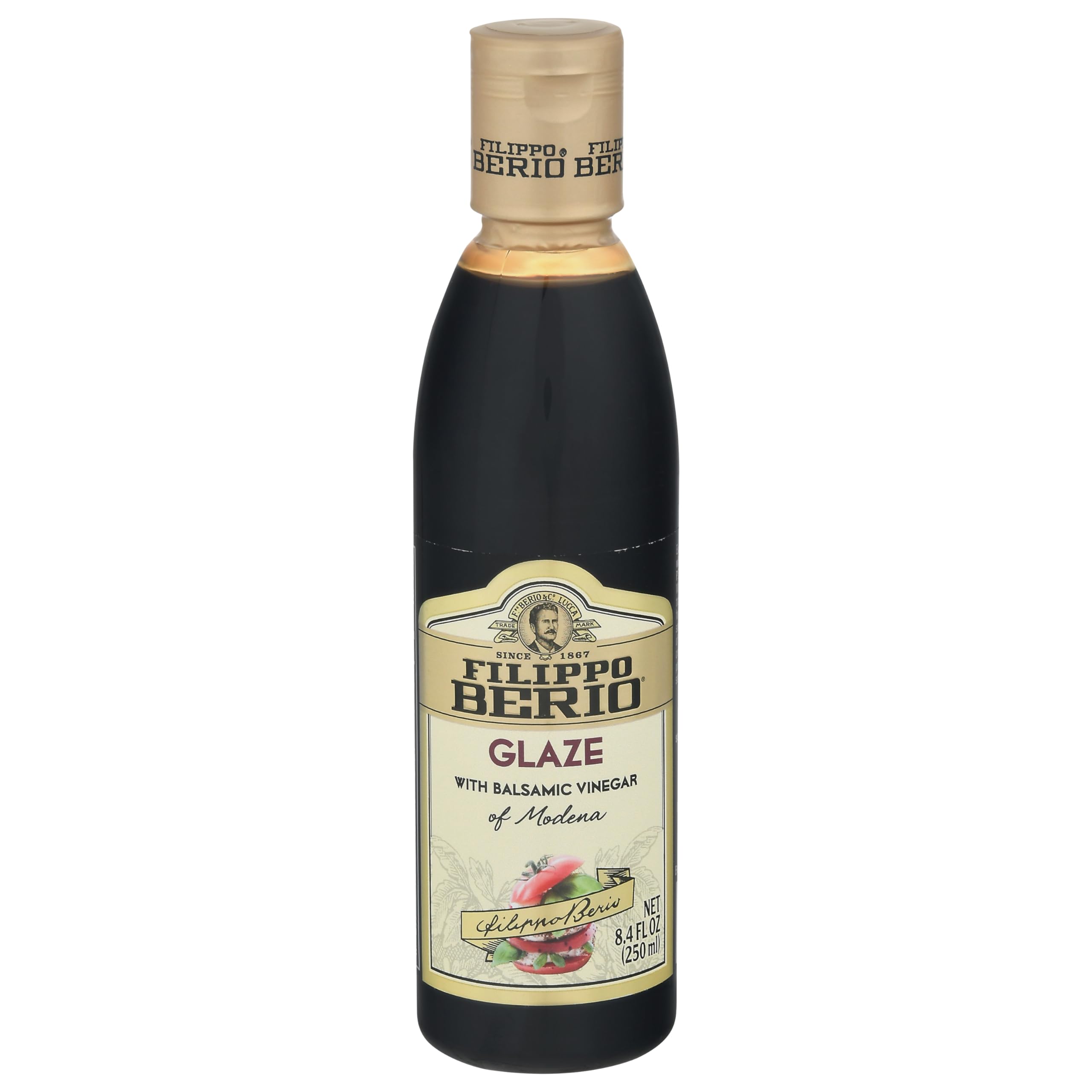 Filippo Berio Glaze with Balsamic Vinegar of Modena, 8.4 Ounce Plastic Bottle, Gluten Free, Lactose Free, Non-GMO