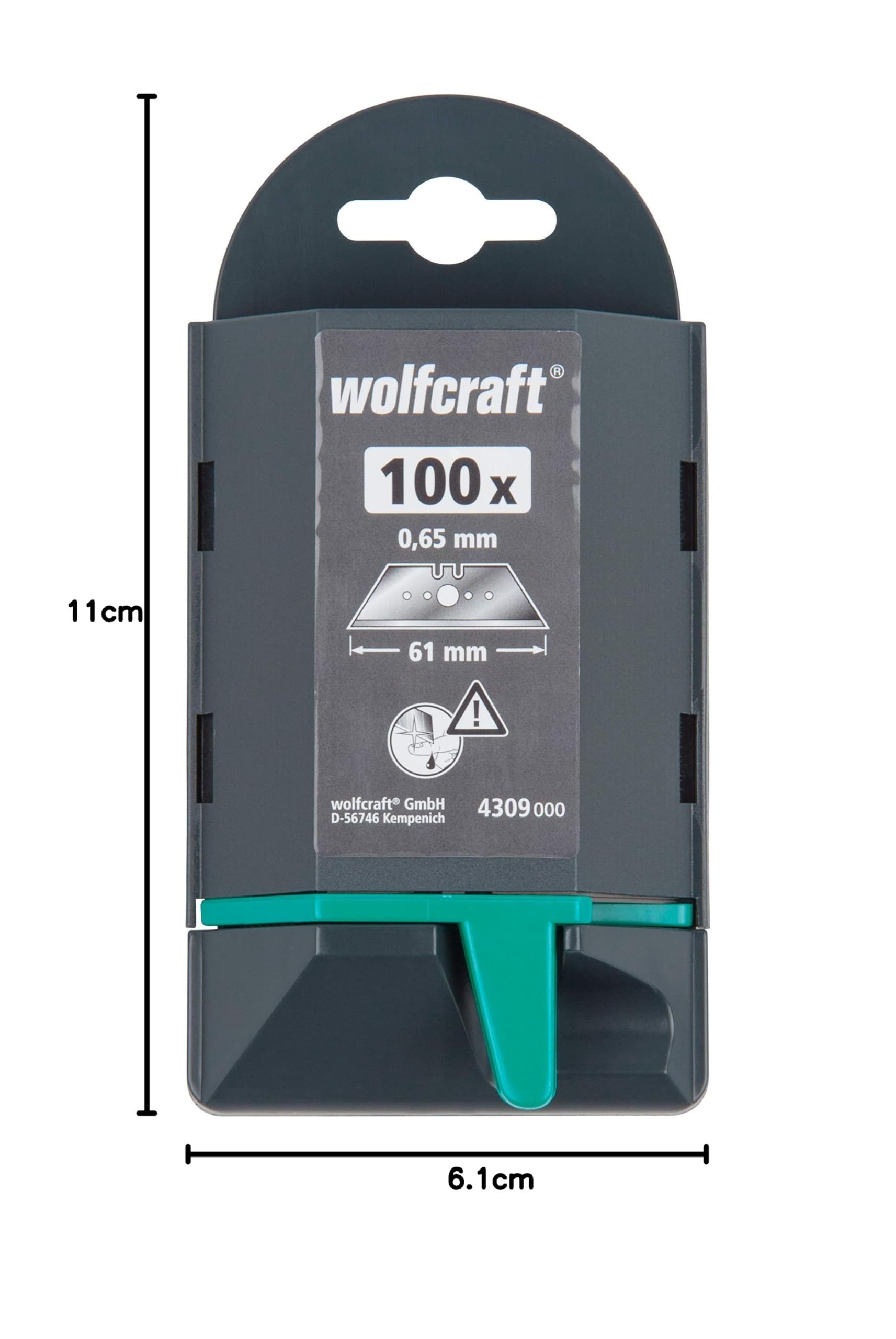 wolfcraft Cuchilla trapezoidal profesional I 4309000 I Accesorio para cuchilla trapezoidal
