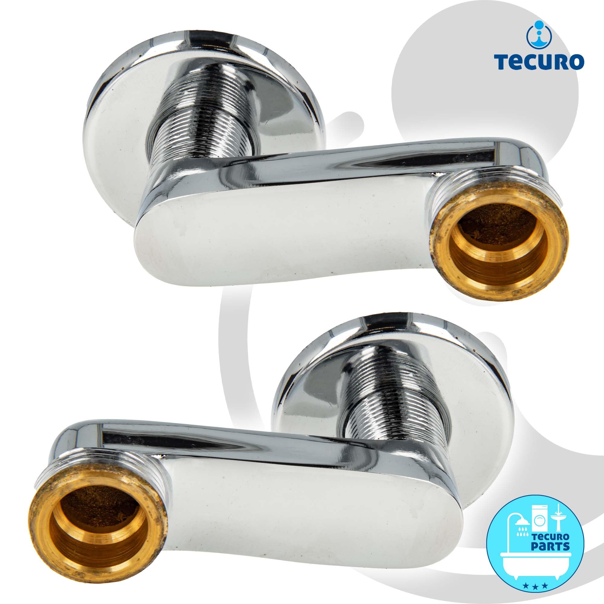 tecuro S-conexión a alrededor de 60 mm para pared grifos, 2-unidades