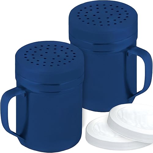 Miniatura 10 de CUSINIUM Espolvoreadores Grandes de Metal para Sal y Pimienta para Cocinar - Con Mango - Espolvoreadores de Condimentos y Especias Con Agujeros