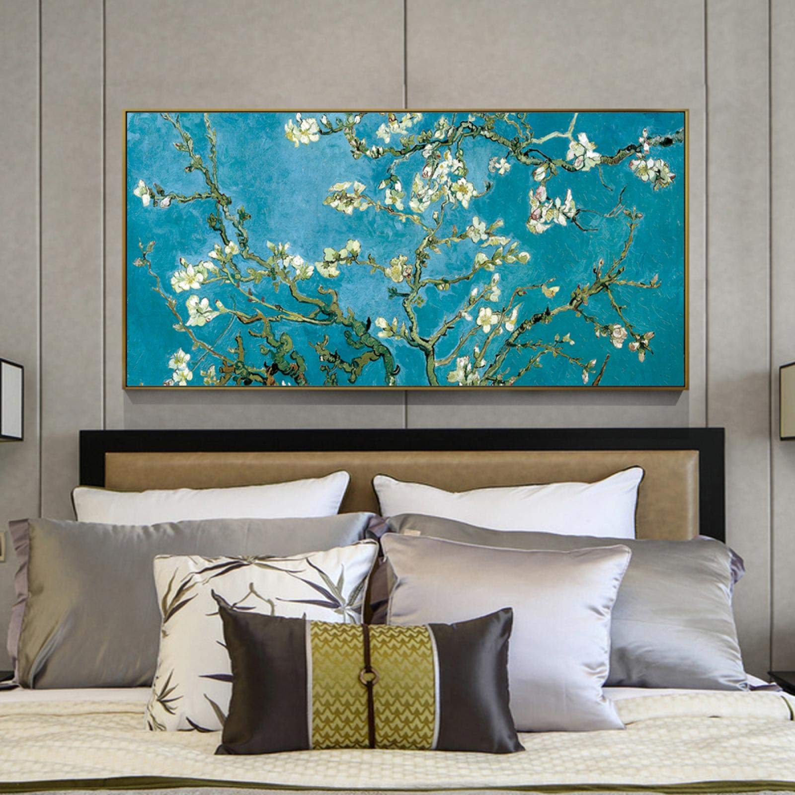 Tableau fleurs d'amandiers Van Gogh impressionniste 60x123cm pour salon - 8