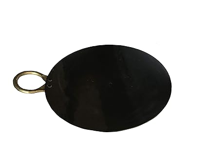 Indian Iron Tawa with 1 Handle (9'' to 20'') (12 inches Large Tawa)