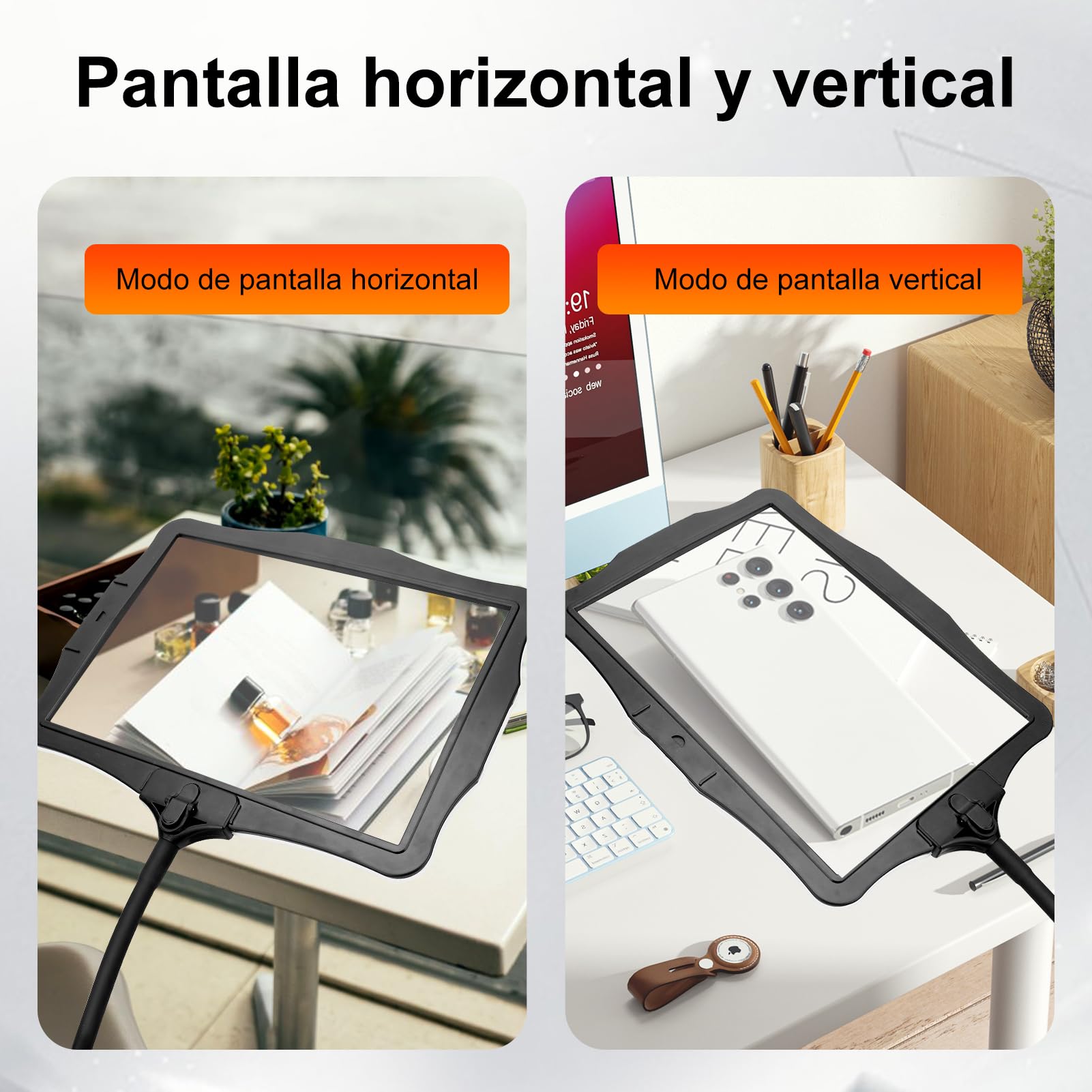 10x Lupa con Luz Y Soporte, 50 Cuentas LED De Brillo Ajustable, Diseño Antideslumbrante, Lupas De Gran Aumento, Lupa De Observación De Lectura De Mesa O Portátil con Base Manualidades