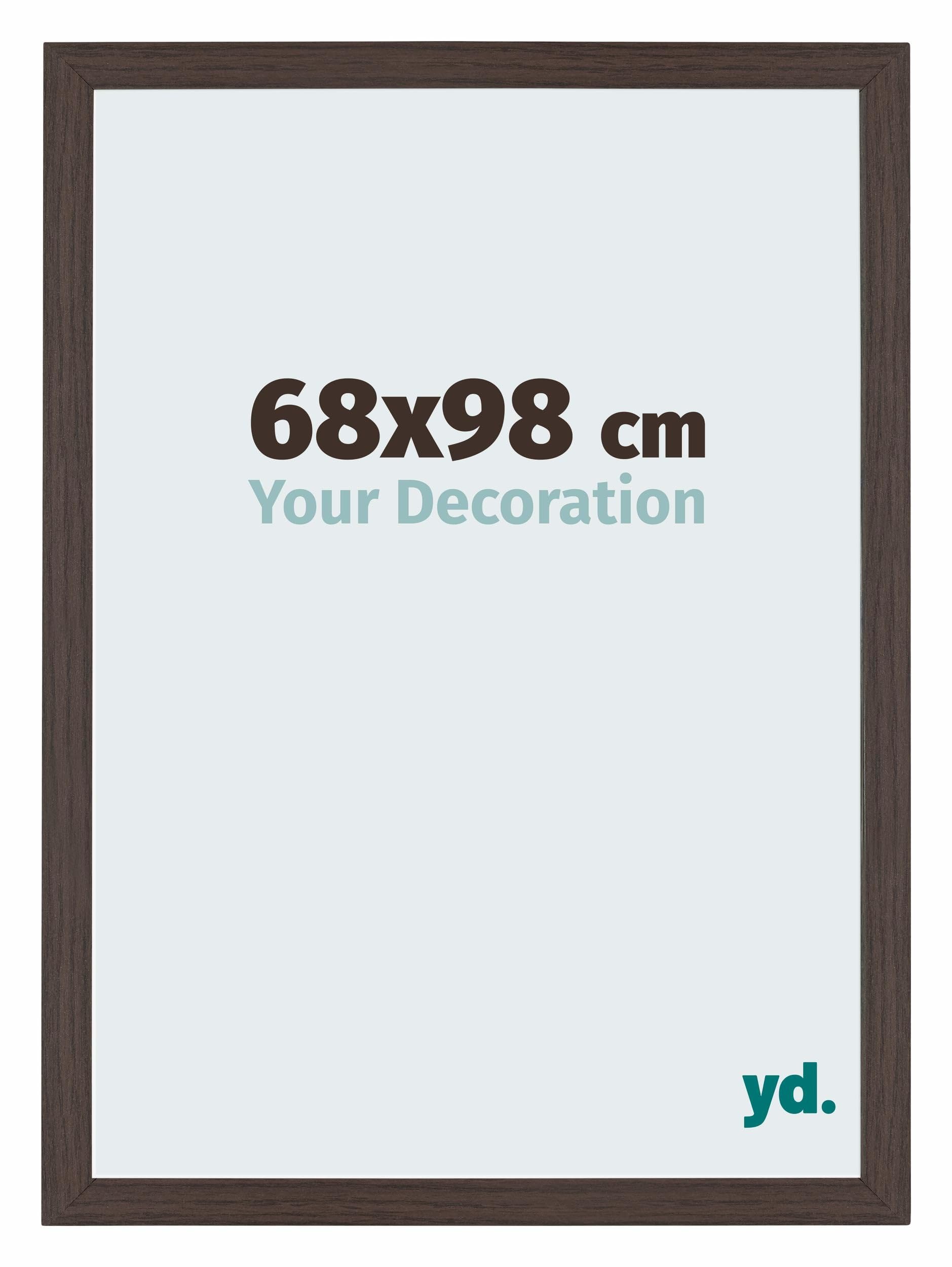 Your Decoration - Picture Frame 68x98 cm - Oak Dark - Decorative Wall Frame in MDF with Antireflection - Frame 68x98 - Mura