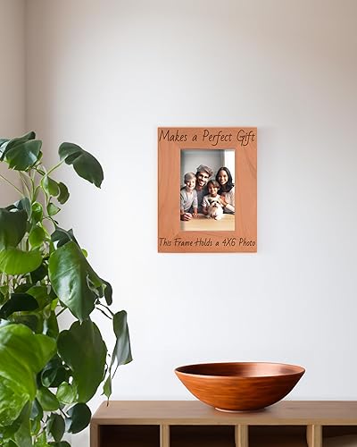 Miniatura 5 de Personalized Gifts Grandpa Gift Papa's Lil' Buddy Grandson - Marco de fotos de madera natural grabado de 4 x 6 pulgadas, madera