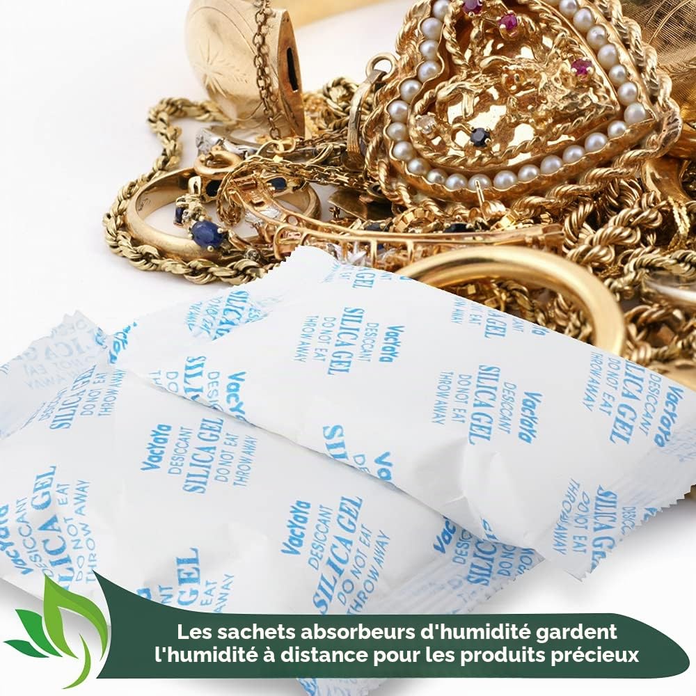 50 Sachet Silicagel 20g Absorbeur d'humidité Pour Stockage
