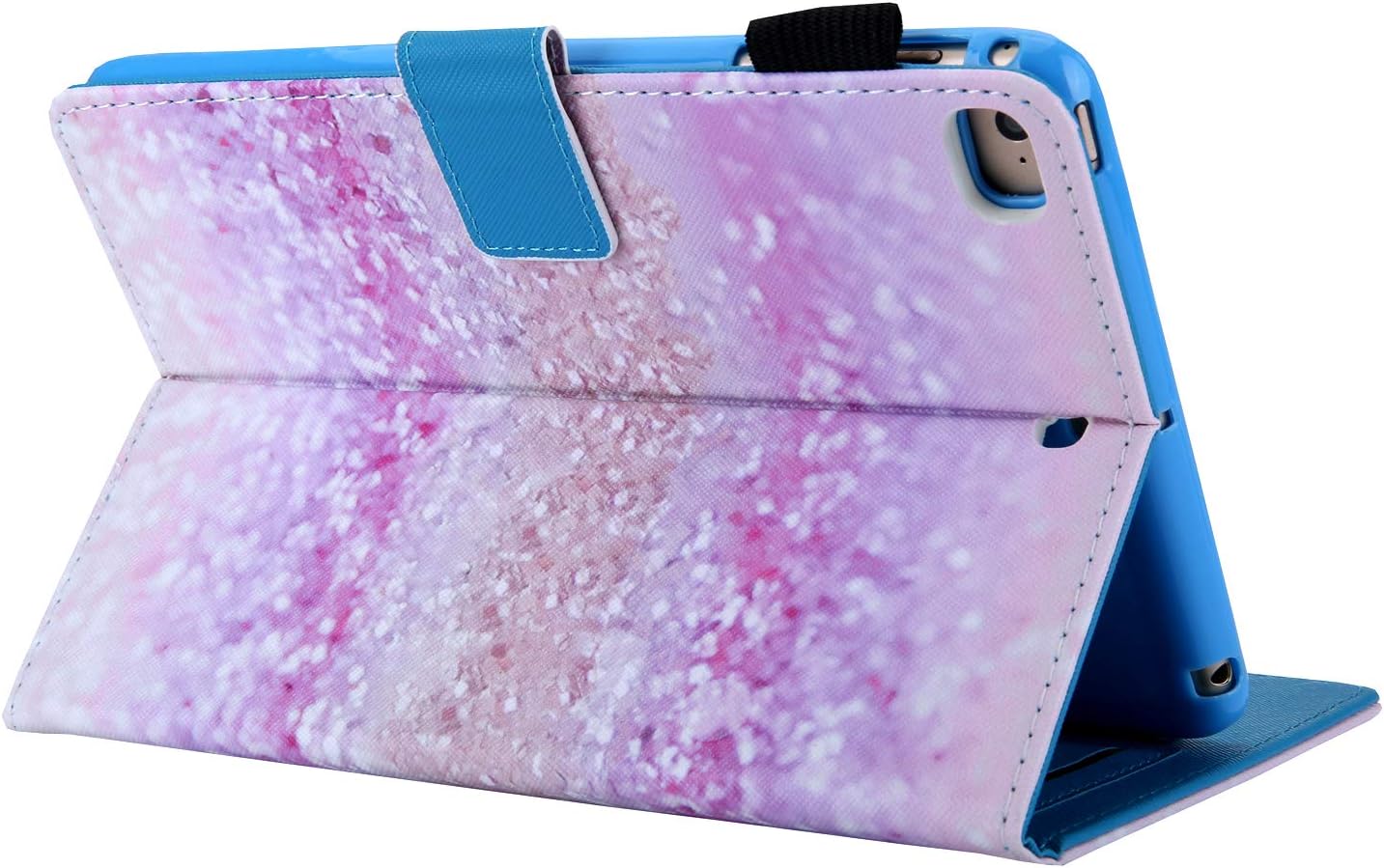 Dteck Case for iPad Mini 1/2/3/4 - Slim Premium Leather Multi-Angle View Stand Folio Smart with Auto Wake/Sleep Soft Back Cover for Apple iPad Mini 5th Gen 2019/Mini 4/Mini 3/Mini 2, Pink Sand