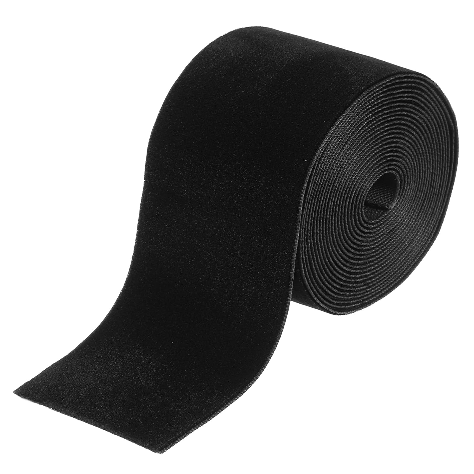 sourcing map Velvet Ribbon 2 Inch x 3 Yard Single Face Spool Silky Velvet Fabric for Bouquets DIY Crafts Gift Wrapping Wedding Party Black
