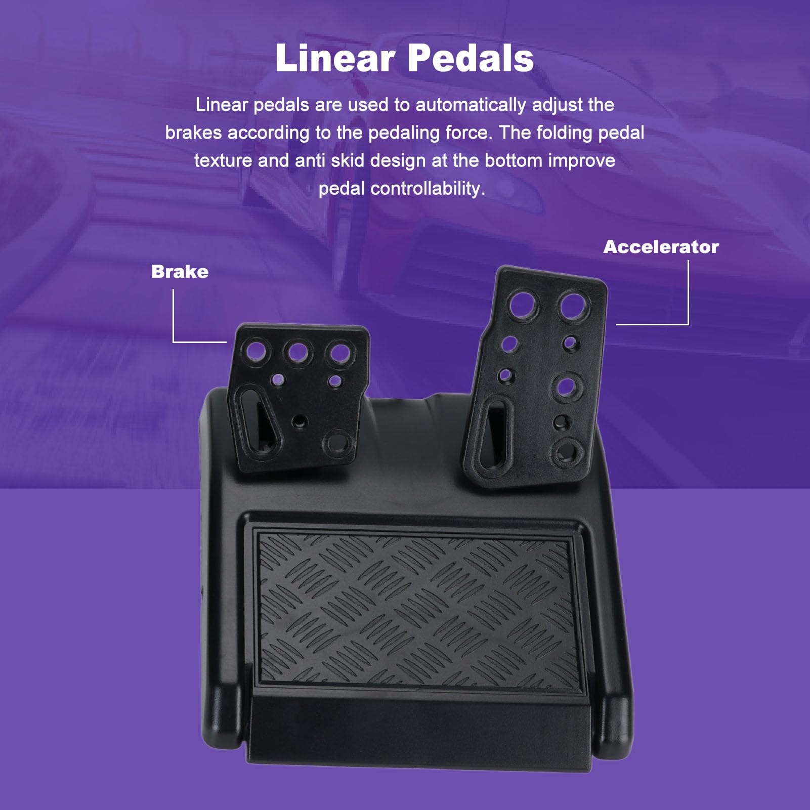Volante de Carreras para PC con Pedales Lineales y Paletas para Need for Speed ​​Gamers, Kit de Simulador de Volante ABS para Adultos