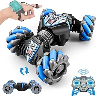 Remote Control Car RC Stunt Car Toys Remote Control Car for Adults, 4WD 2.4GHz Hand Controlled RC Car with Light Music, Gesture Sensing RC Stunt Car