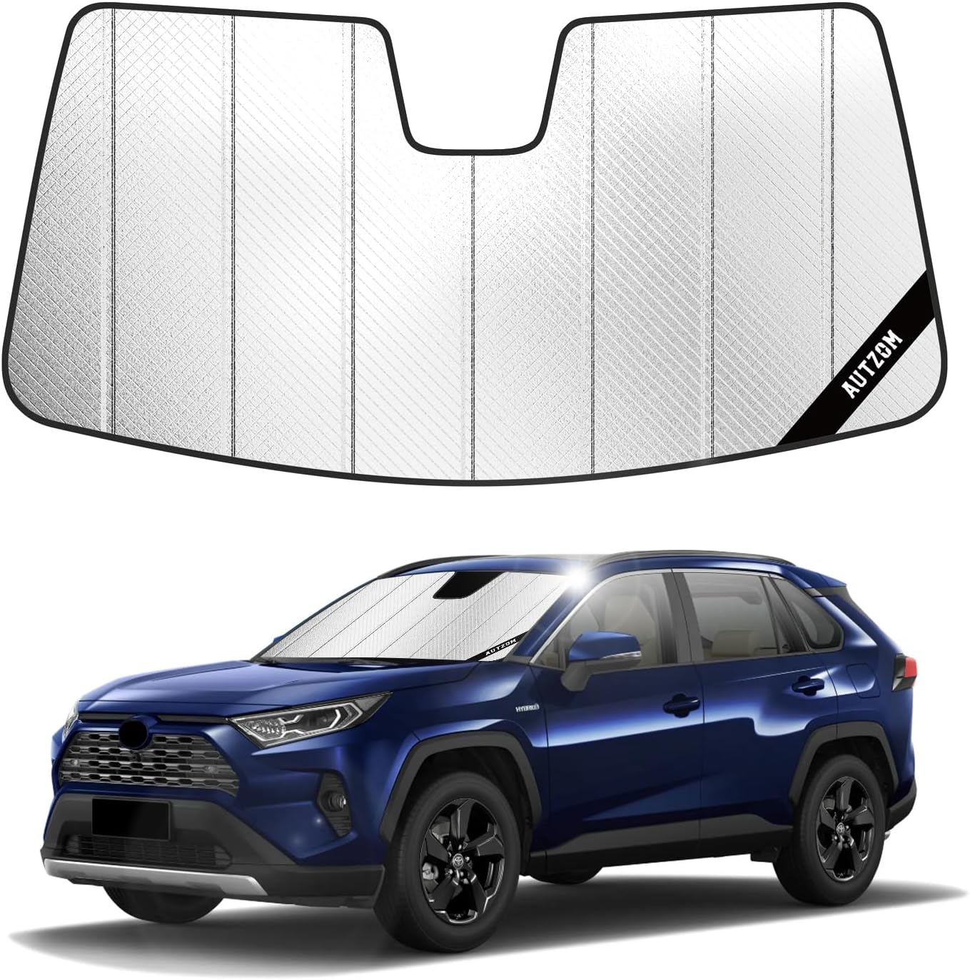 Windshield Sun Shade for Toyota RAV4 2019-2025, Custom-fit Windshield Cover, Keep Vehicle Cool, Protect Dashboard, Foldable Car Window Shades – Toyota RAV4 Accessories